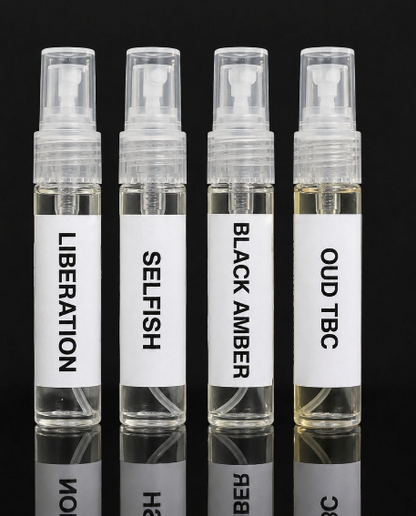 8*10 ML EDP TESTER-SET | Black Amber, Oud TBC, Blue Bale, Ultra, Success, Selfish, Cafe Noir, Liberation