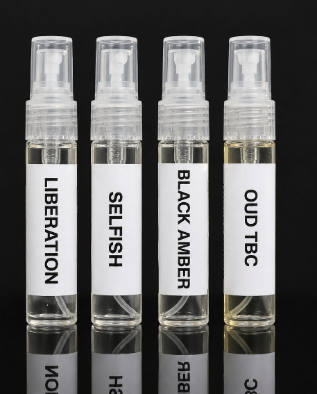 8*10 ML EDP TESTER-SET | Black Amber, Oud TBC, Blue Bale, Ultra, Success, Selfish, Cafe Noir, Liberation