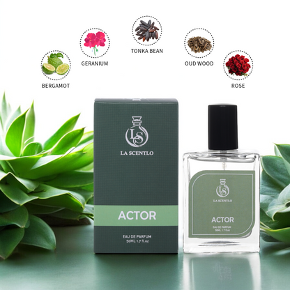 ACTOR | LA SCENTLO | BERGAMOT OUD  EDP | LUXURY UNISEX PERFUME | 50ml SPRAY FOR MEN & WOMEN