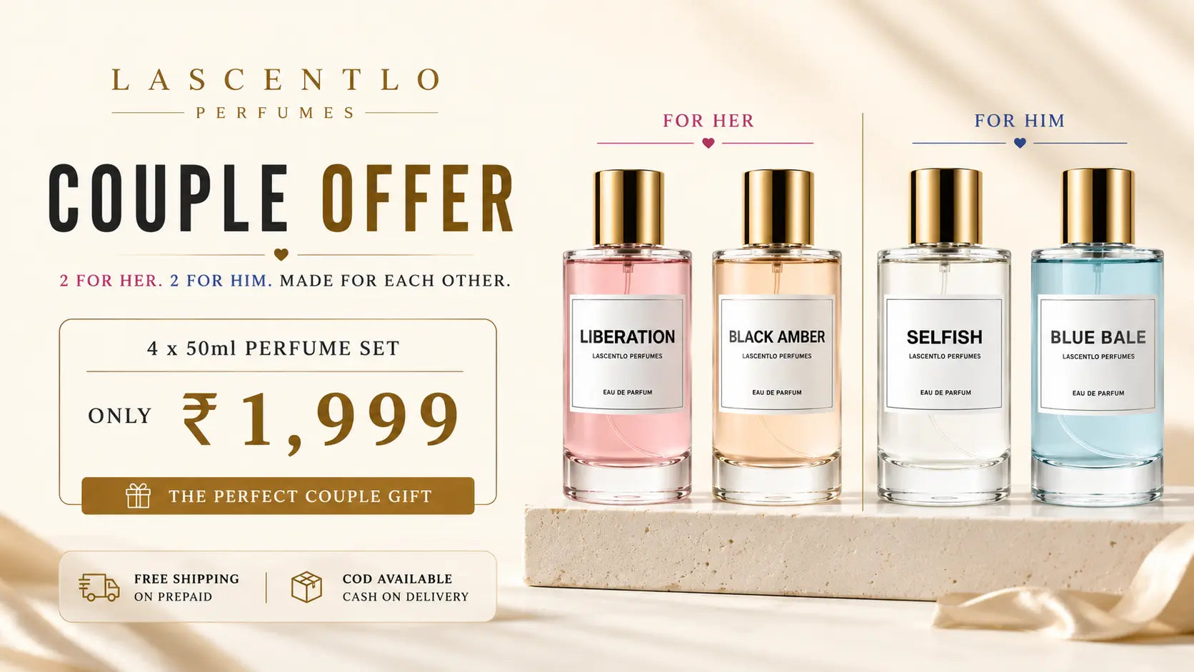 Couple Set — 2 for her + 2 for him, ₹1,999